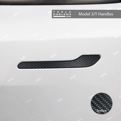 3M Carbon Fiber Tesla Door Handle Decals (4pcs)