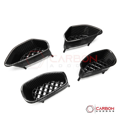 Carbon Fiber Fender Side Vents Replacement for 2009-2012 Chevrolet Corvette C6 ZR1 | Real Carbon Fiber Exterior Trim Upgrade