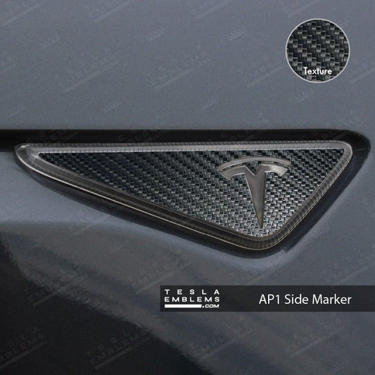 3M Carbon Fiber Tesla AP1 Side Marker Wrap (2pcs)