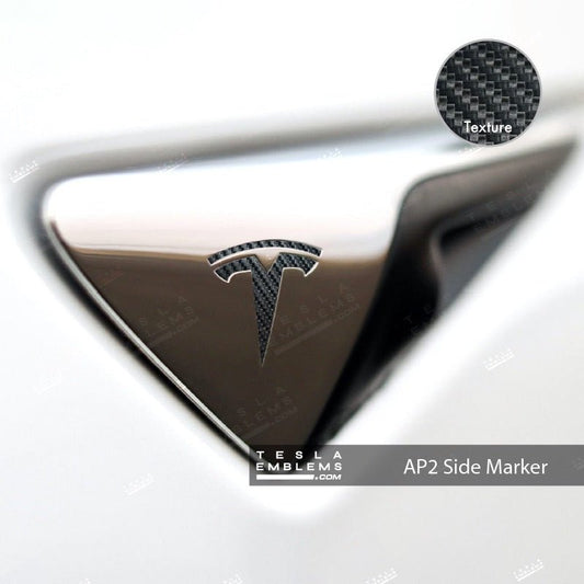 3M Carbon Fiber Tesla Side Marker Decals (2pcs)