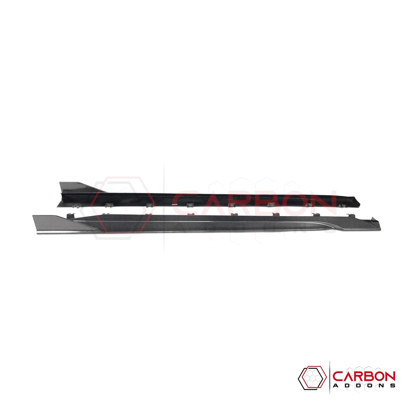Real Carbon Fiber Side Skirts with Winglets for 2024+ Ford Mustang