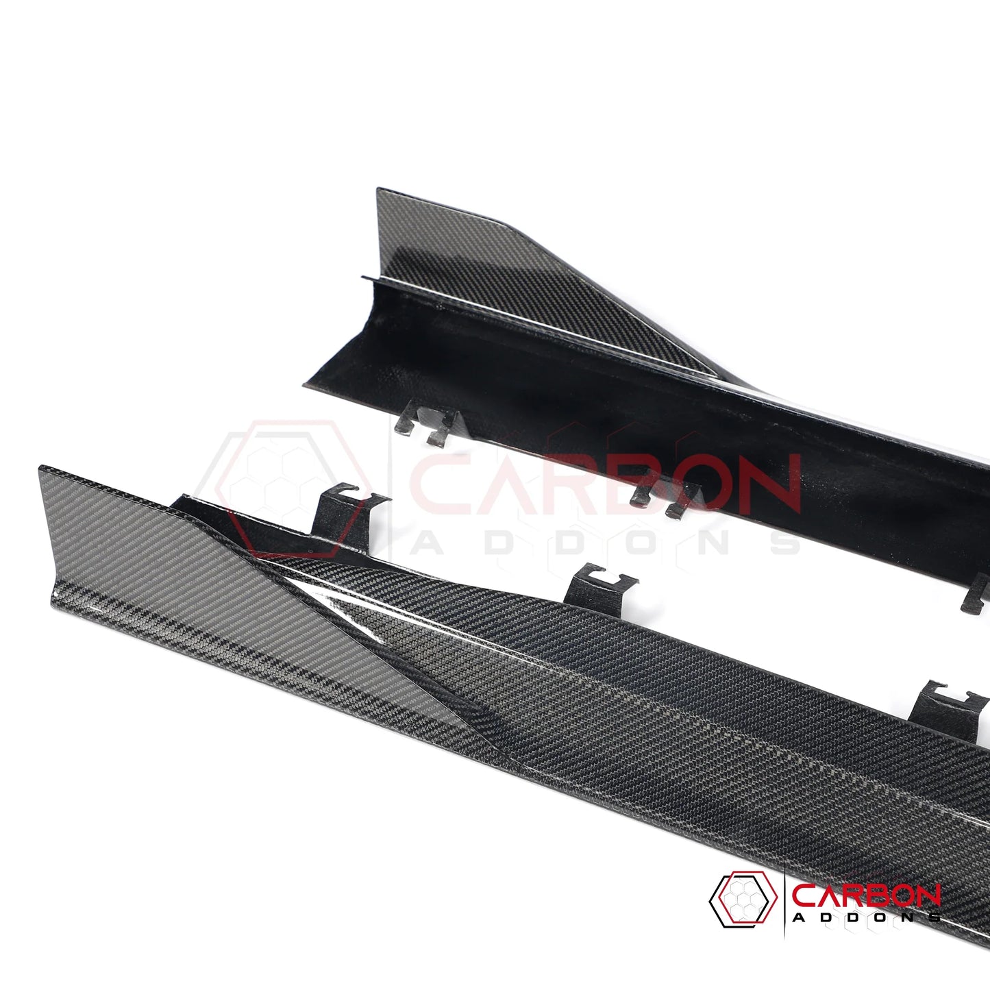 Real Carbon Fiber Side Skirts with Winglets for 2024+ Ford Mustang