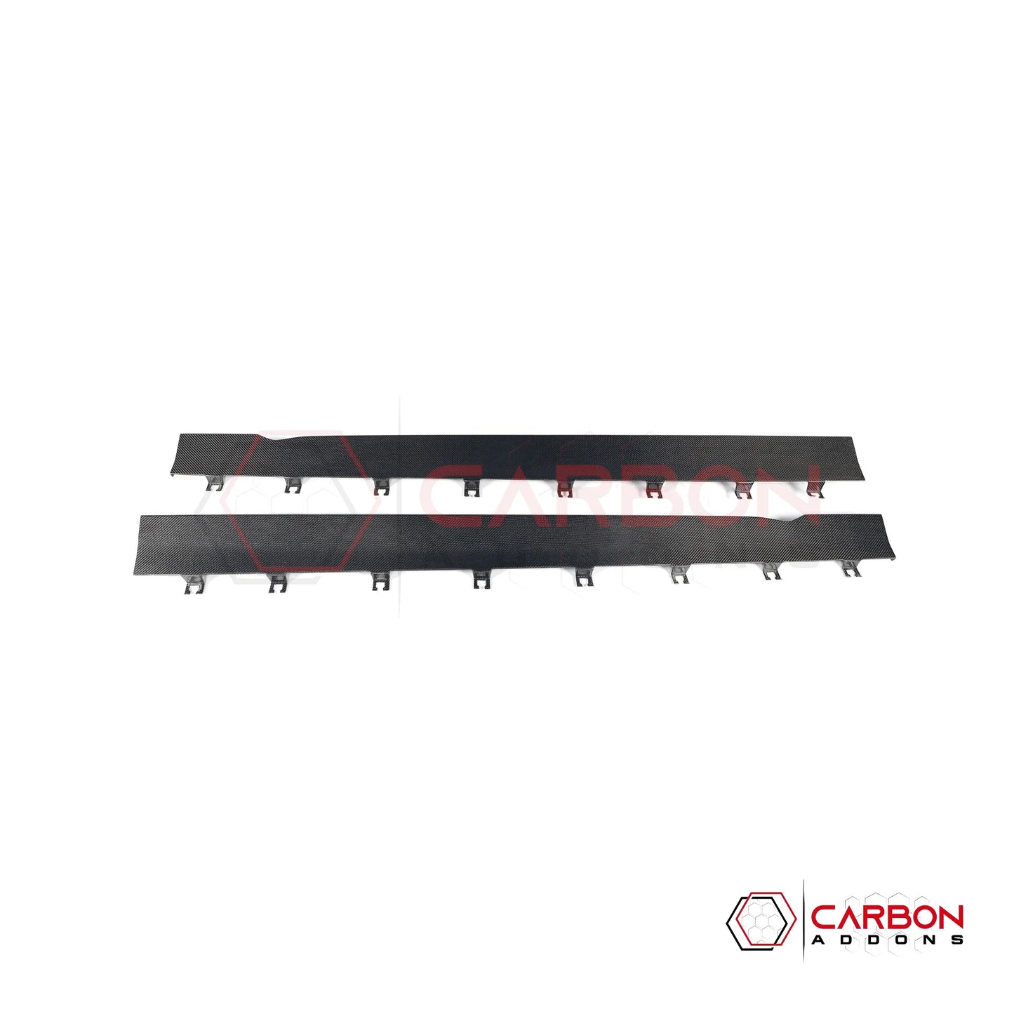 Real Carbon Fiber Side Skirts with Winglets for 2024+ Ford Mustang