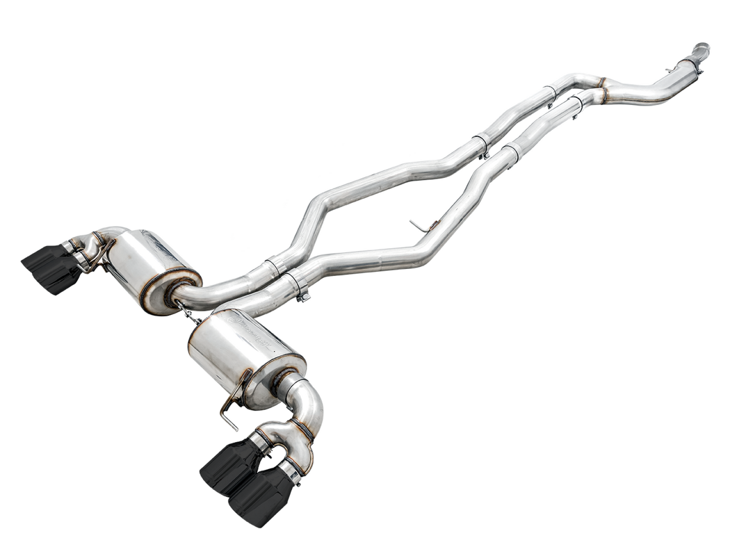 AWE Tuning Non-Resonated Touring Edition Exhaust for G20 M340i - Diamond Black Tips 3015-43156