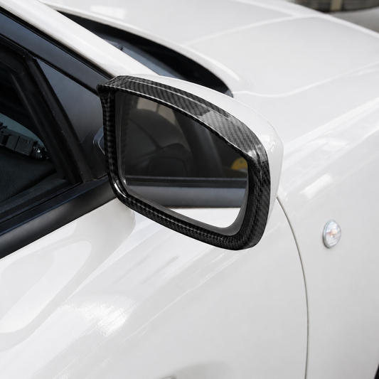2011–2024 Dodge Charger / Chrysler 300 Carbon Fiber Side Mirror Rain Visor Eyebrow Covers – Real Dry Carbon Fiber (2pcs)