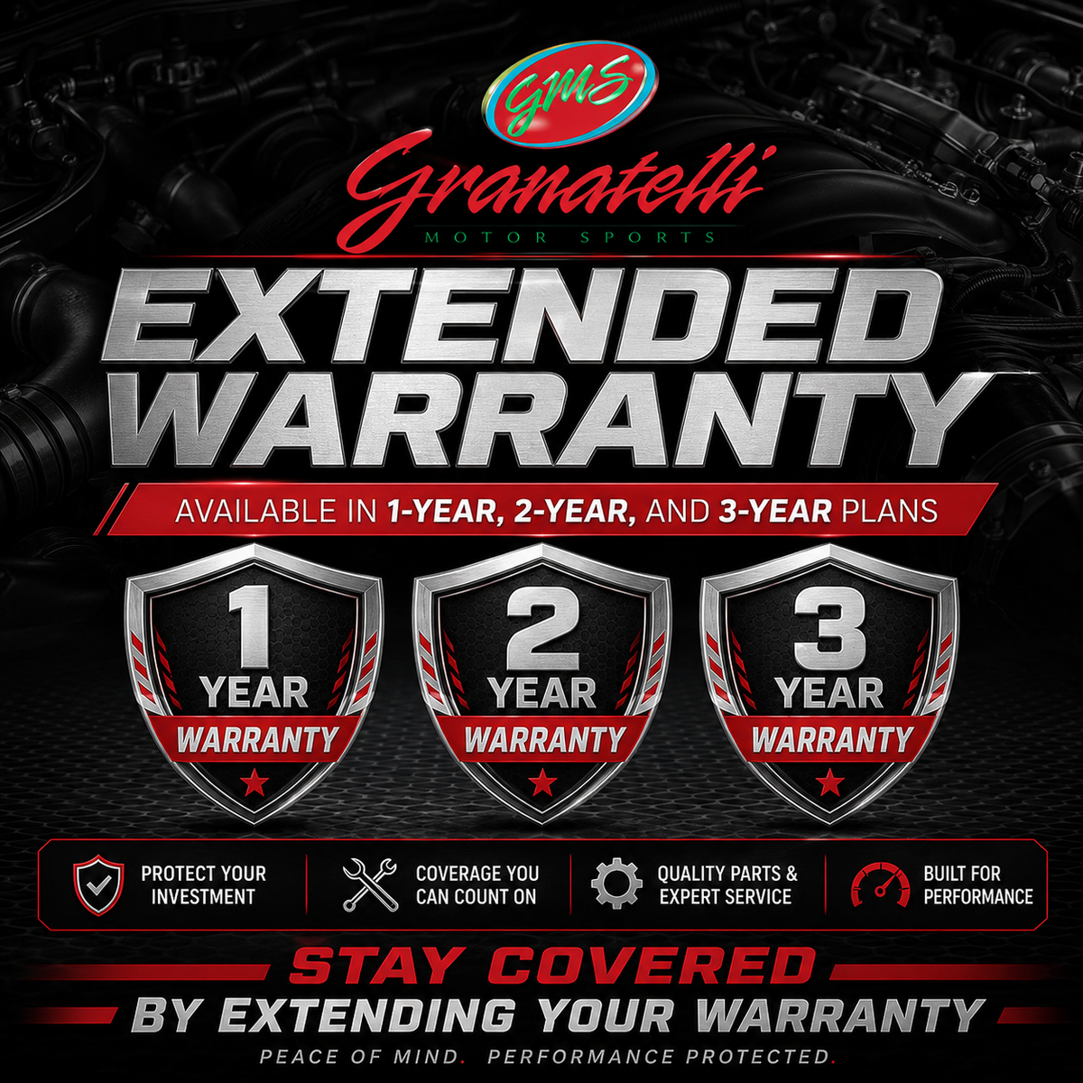 Granatelli Extended Warranty Protection – 1, 2 or 3 Year Coverage