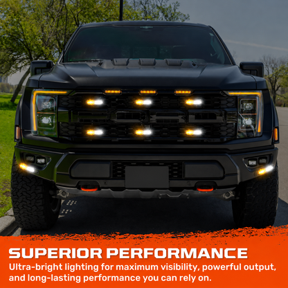 Universal 8-PC Aluminum Surface Mounted 4.5" Emergency High Intensity LED Strobe w/ 17 Patterns