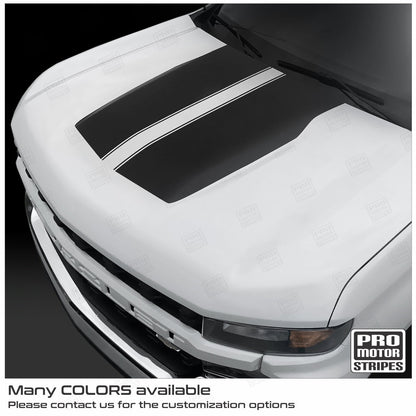 Chevrolet Silverado 2019-2024 Hood and Tailgate Stripes Decals