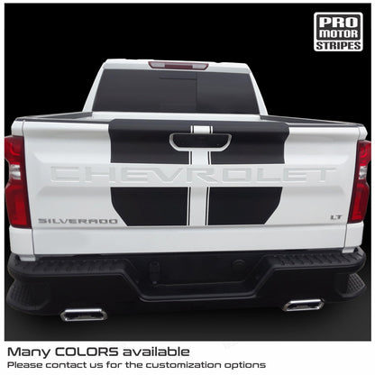 Chevrolet Silverado 2019-2024 Hood and Tailgate Stripes Decals