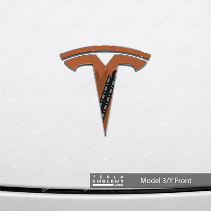 Wookie Tesla Emblem Decals (Front + Back) | Model Y