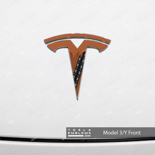 Wookie Tesla Emblem Decals (Front + Back) | Model 3