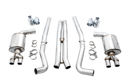AWE Tuning Touring Edition Exhaust for 15 Challenger 5.7 - Non-Resonated - Chrome Silver Quad Tips 3020-42076