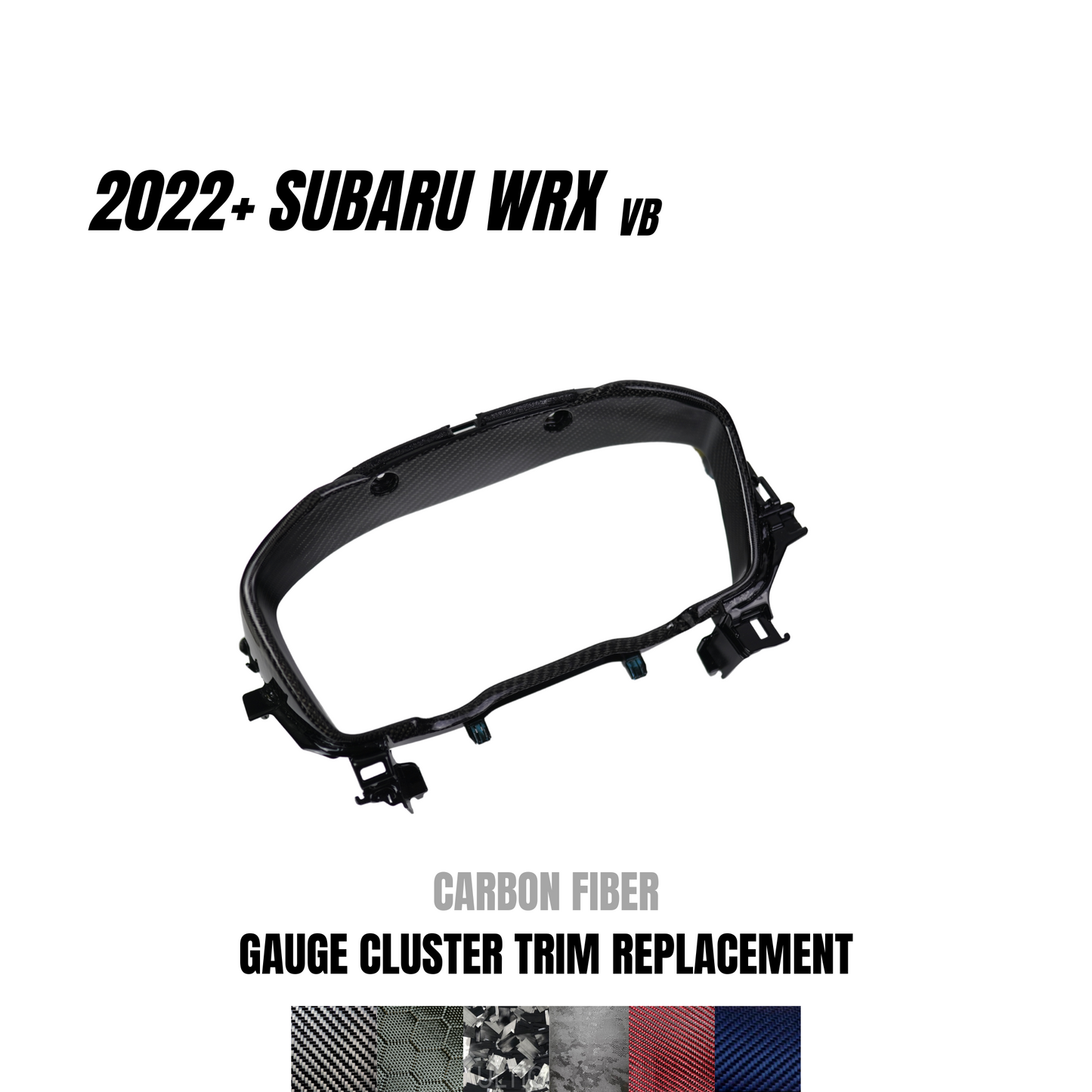 JDMuscle 22-24 Subaru WRX Carbon Fiber Gauge Cluster Trim Replacement