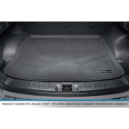 SMARTLINER Floor Liners for 2017-2024 Nissan Rogue Sport - Factory Cargo Tray in Highest Position (No S Models)