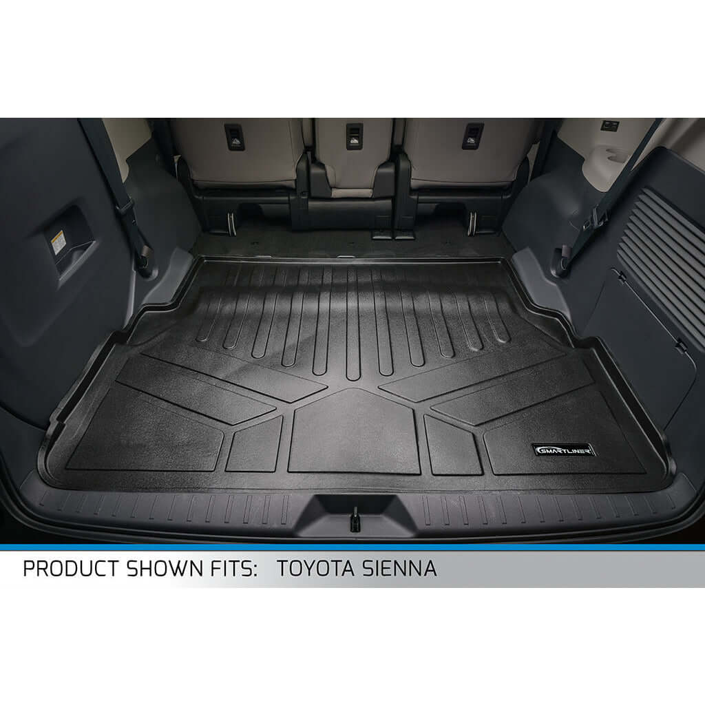 SMARTLINER Custom Fit Floor Liners For 2021-2026 Toyota Sienna with 2nd Row Bench Seat