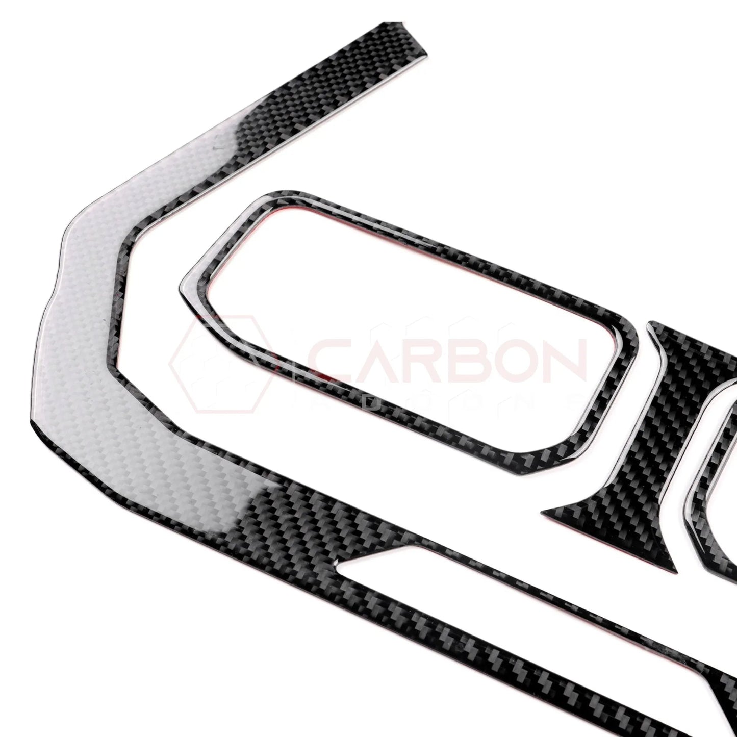 Real Carbon Fiber Center Dashboard A/C Vent Trim Overlays for 2024+ Ford Mustang