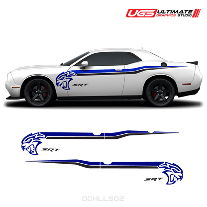 Dodge Challenger Hellcat SRT Side Graphics 2 Colors