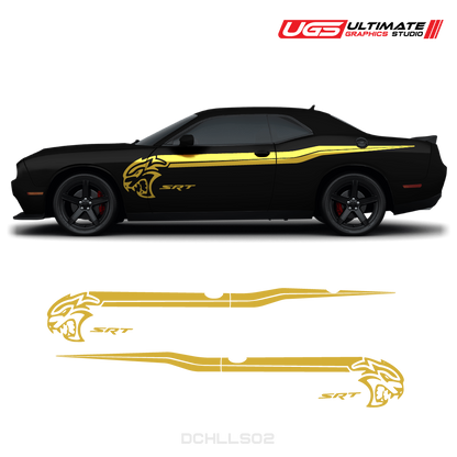 Dodge Challenger Hellcat SRT Side Graphics 2 Colors