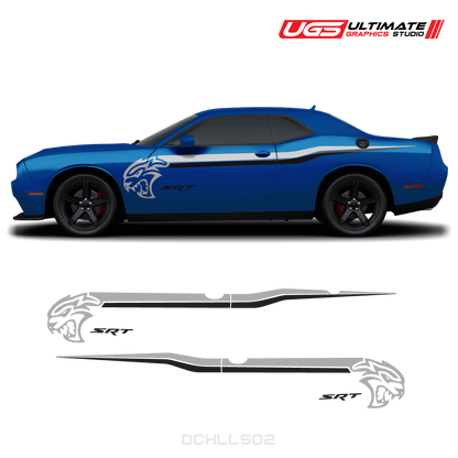 Dodge Challenger Hellcat SRT Side Graphics 2 Colors