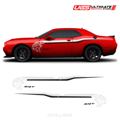 Dodge Challenger Hellcat SRT Side Graphics 2 Colors