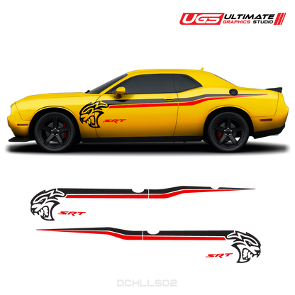 Dodge Challenger Hellcat SRT Side Graphics 2 Colors