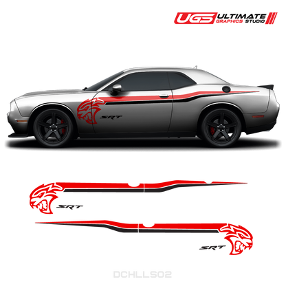 Dodge Challenger Hellcat SRT Side Graphics 2 Colors