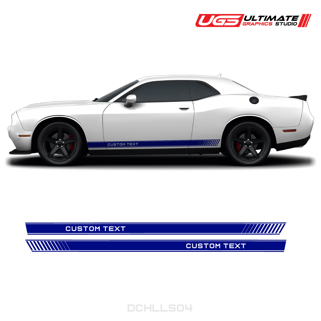 Dodge Challenger Side Skirt Graphics Custom Text