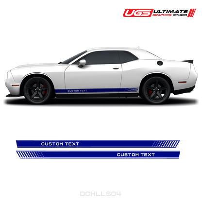 Dodge Challenger Side Skirt Graphics Custom Text