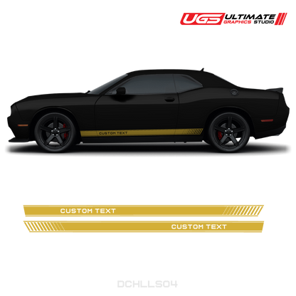 Dodge Challenger Side Skirt Graphics Custom Text