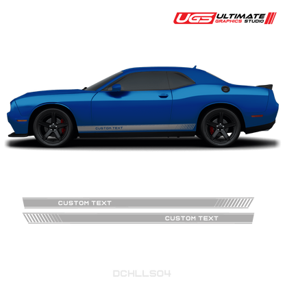 Dodge Challenger Side Skirt Graphics Custom Text
