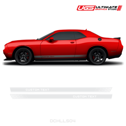 Dodge Challenger Side Skirt Graphics Custom Text