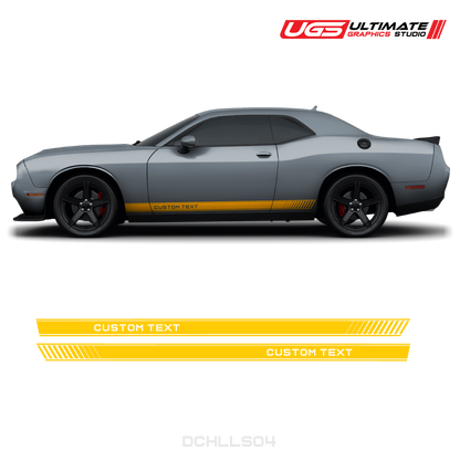 Dodge Challenger Side Skirt Graphics Custom Text