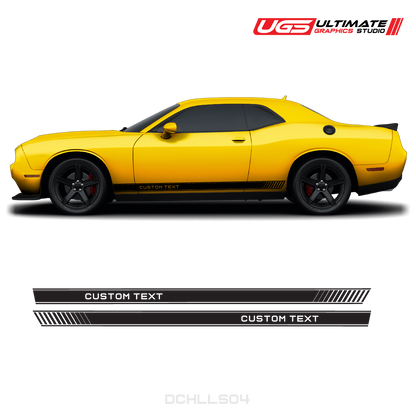 Dodge Challenger Side Skirt Graphics Custom Text
