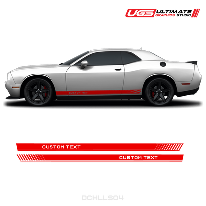 Dodge Challenger Side Skirt Graphics Custom Text