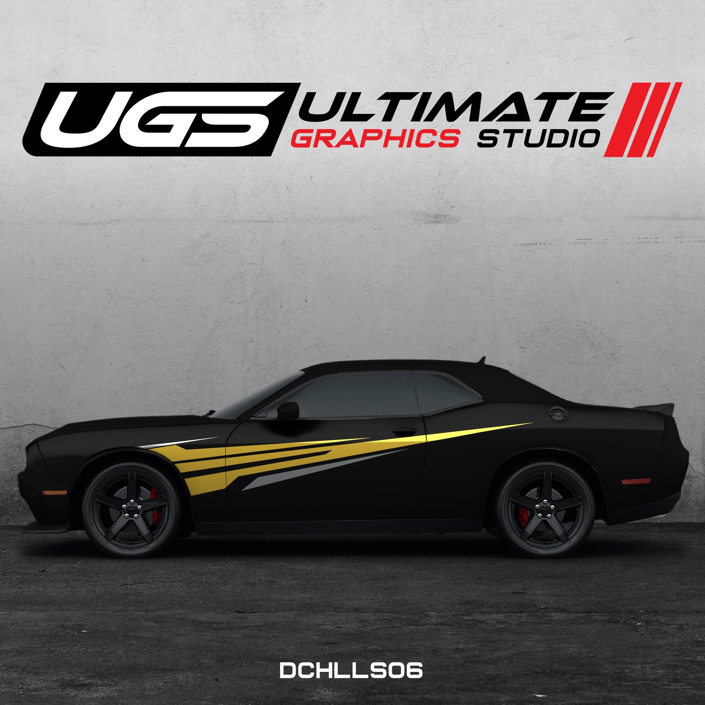 Dodge Challenger Side Graphics 2 Colors