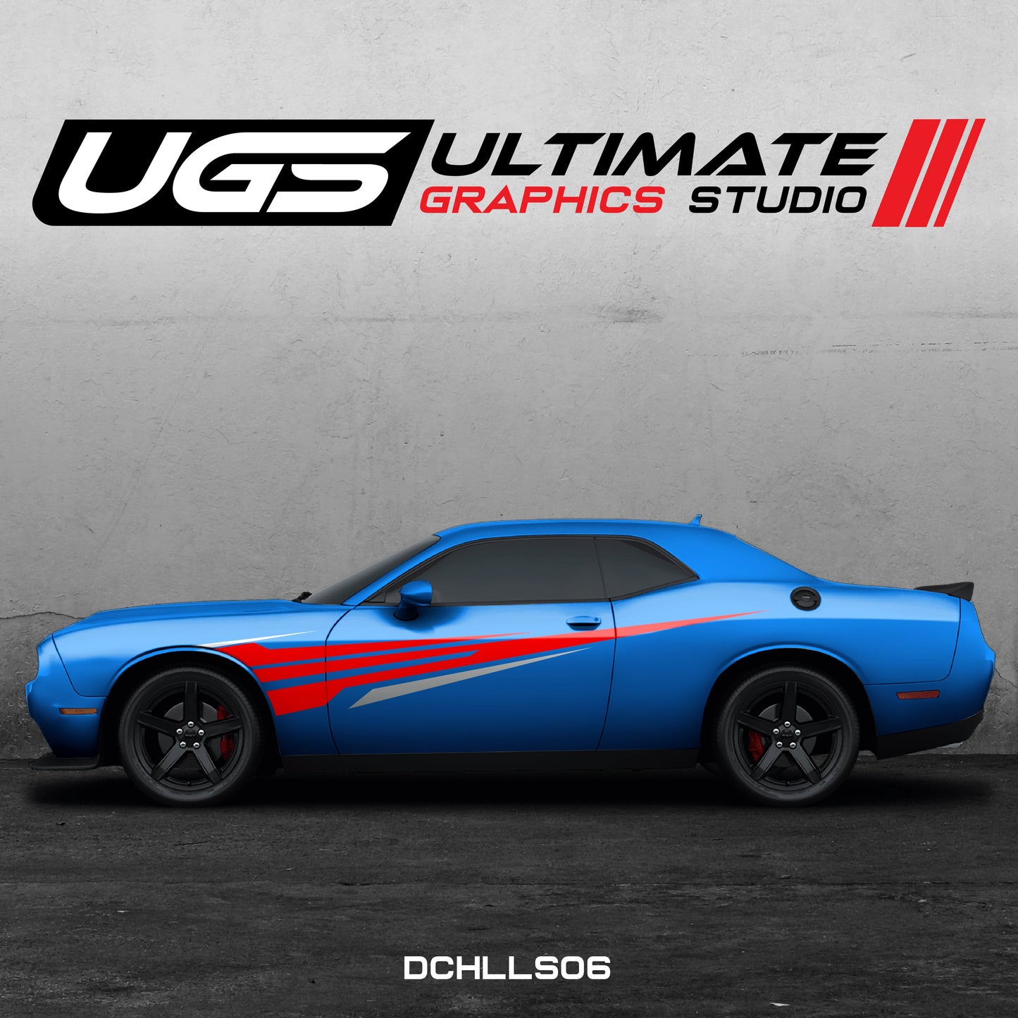 Dodge Challenger Side Graphics 2 Colors