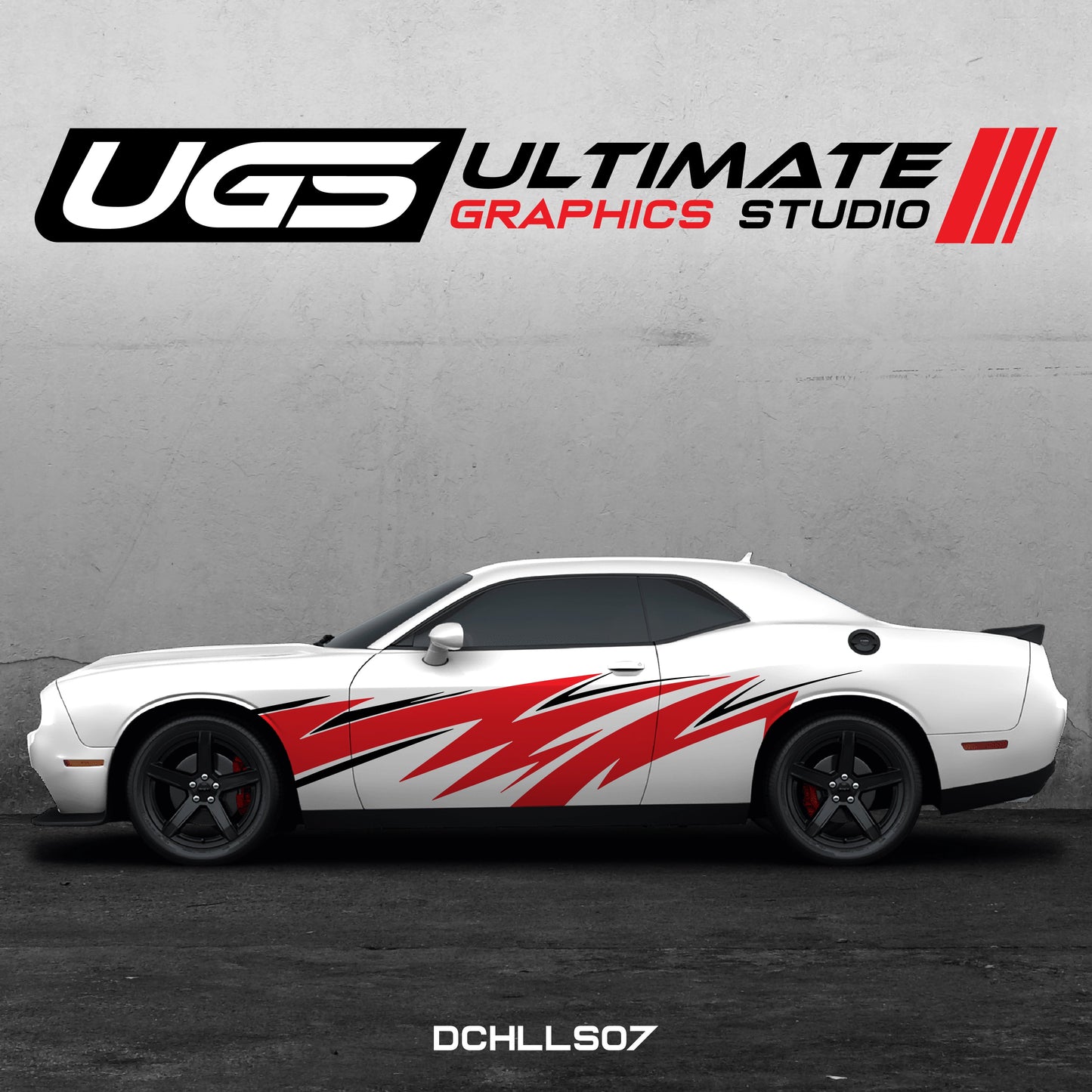 Dodge Challenger Side Graphics 2 Colors