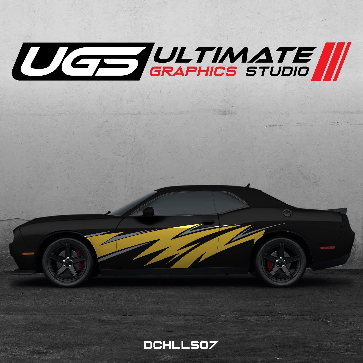 Dodge Challenger Side Graphics 2 Colors