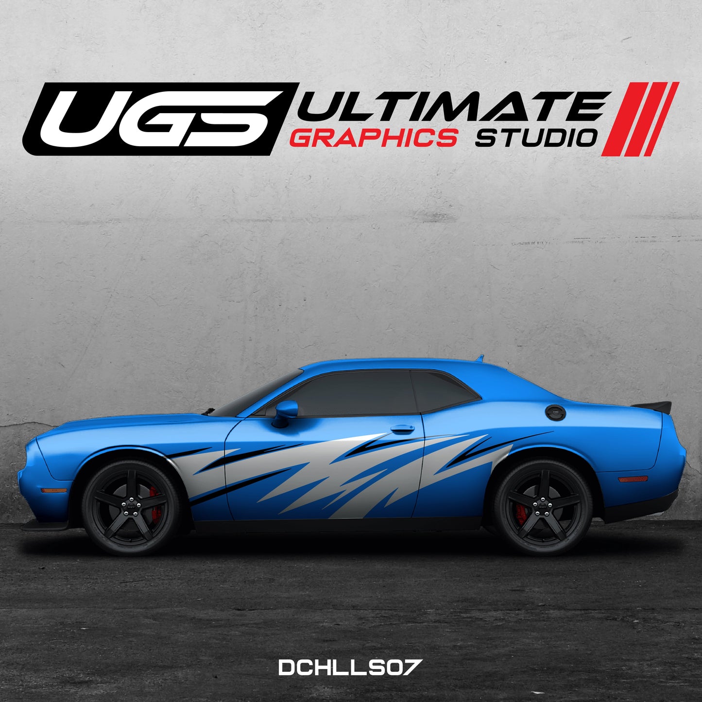 Dodge Challenger Side Graphics 2 Colors