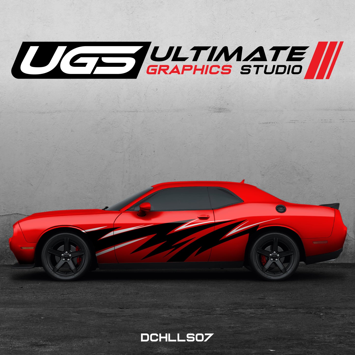 Dodge Challenger Side Graphics 2 Colors