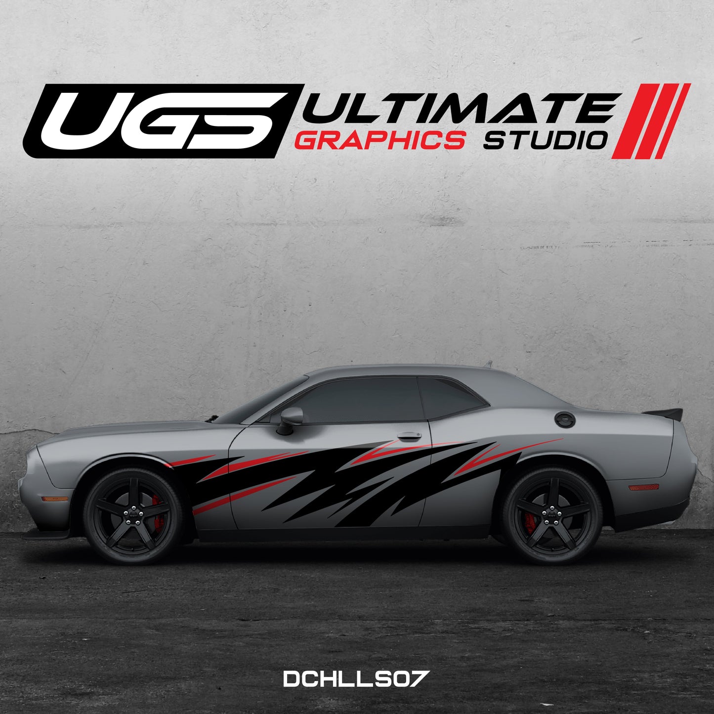 Dodge Challenger Side Graphics 2 Colors