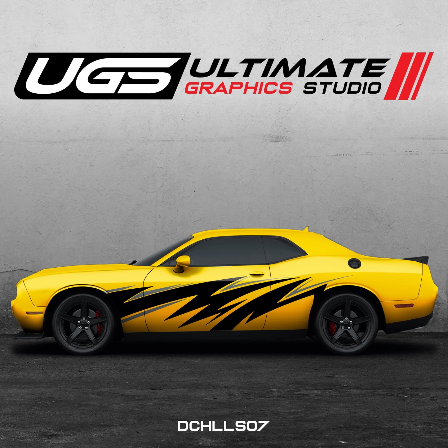 Dodge Challenger Side Graphics 2 Colors