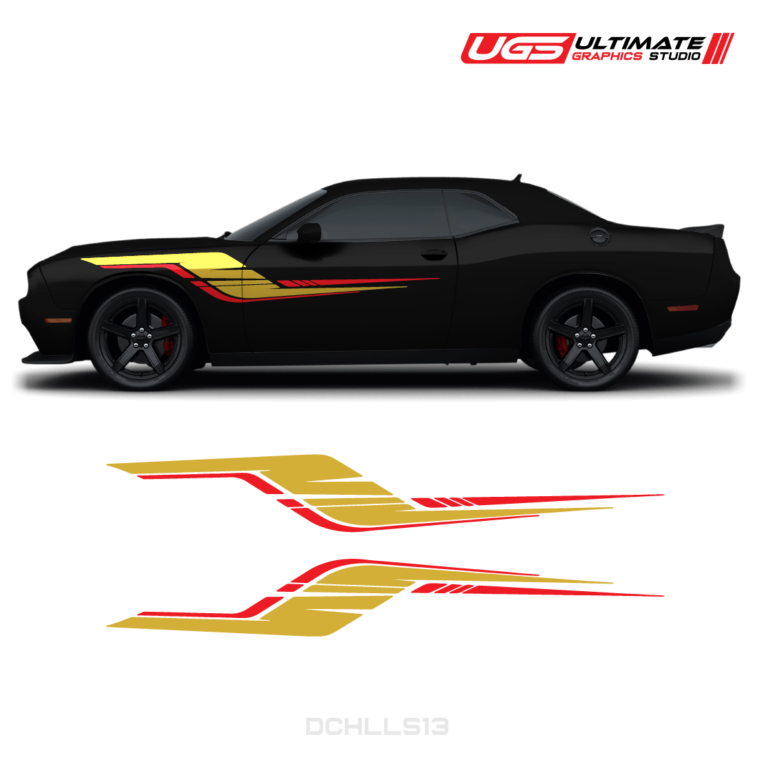 Dodge Challenger Side Graphics 2 Colors