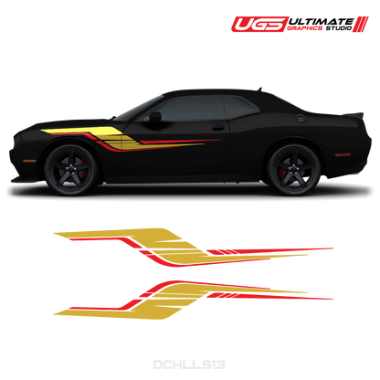 Dodge Challenger Side Graphics 2 Colors