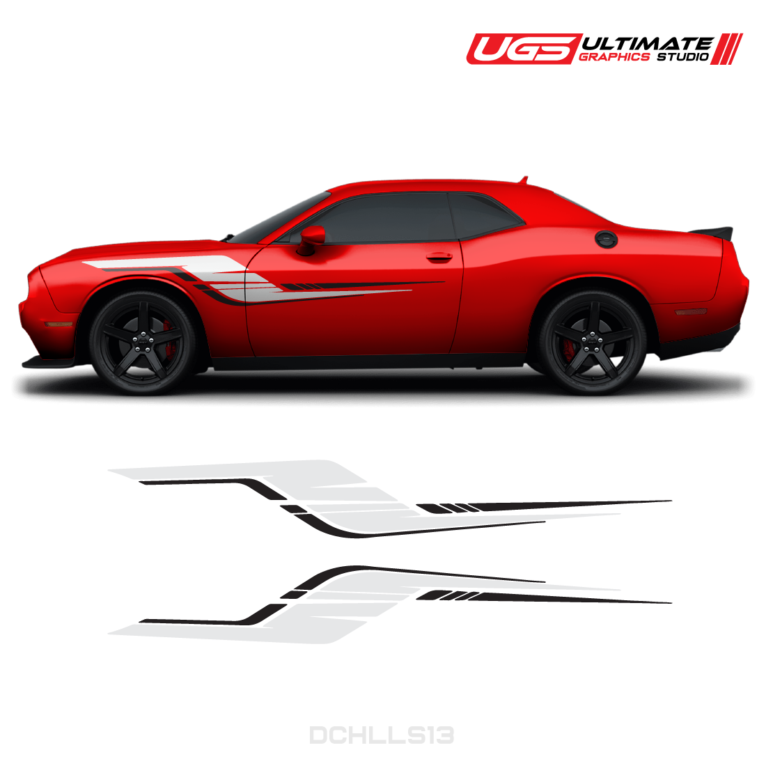 Dodge Challenger Side Graphics 2 Colors