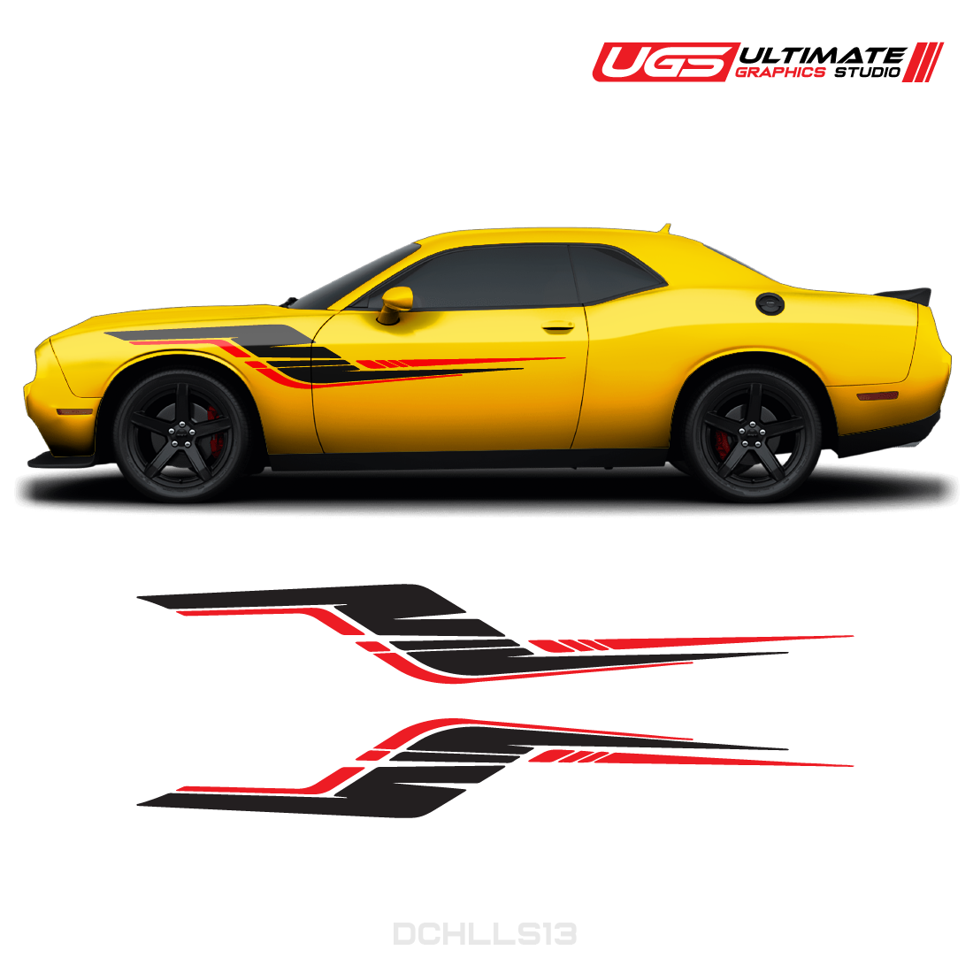 Dodge Challenger Side Graphics 2 Colors