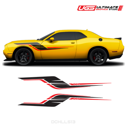 Dodge Challenger Side Graphics 2 Colors
