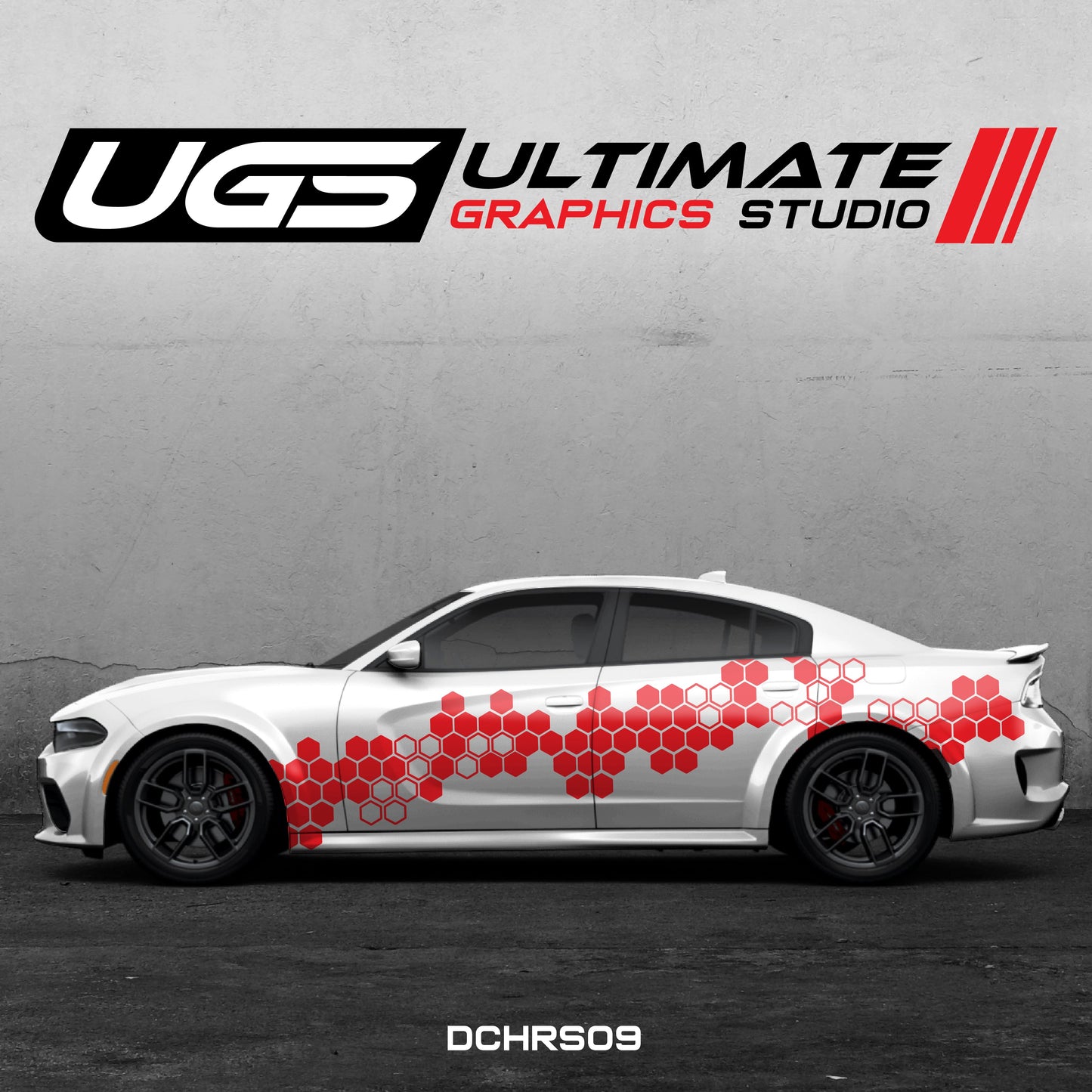 Dodge Charger Side Graphics 1 Color Pattern