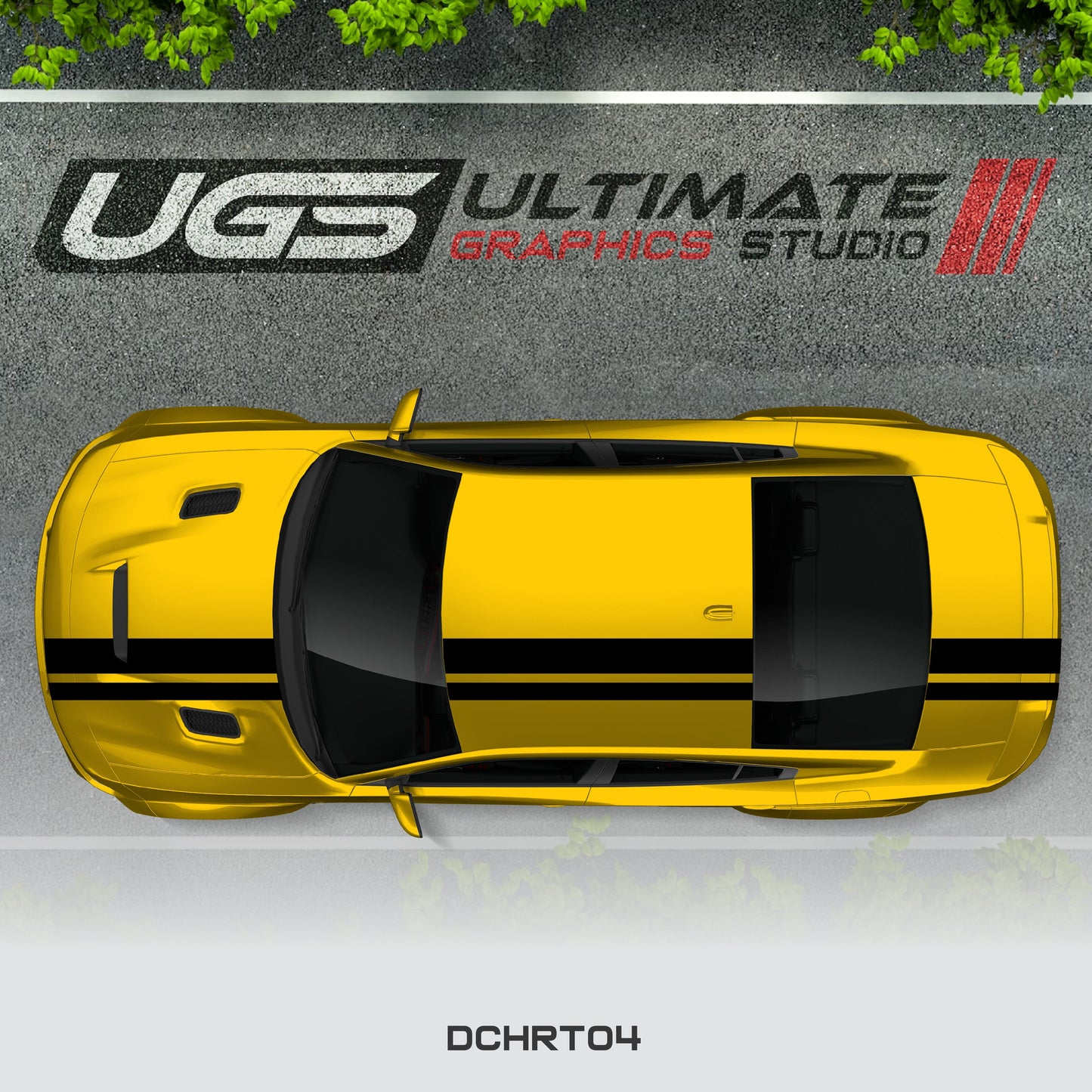 Dodge Charger Top 2 Stripes Graphics