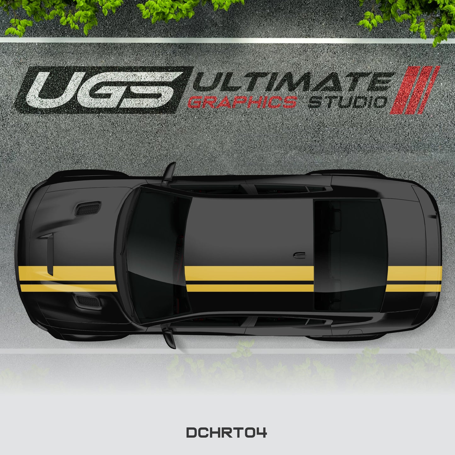 Dodge Charger Top 2 Stripes Graphics